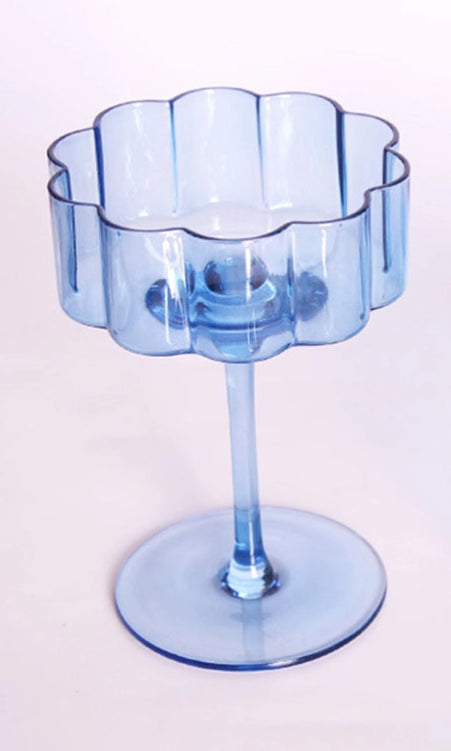 Flower Crystal Wine and Coupe Glass