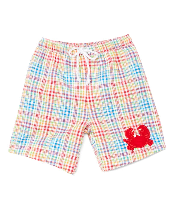 Crab Applique Swim Trunks