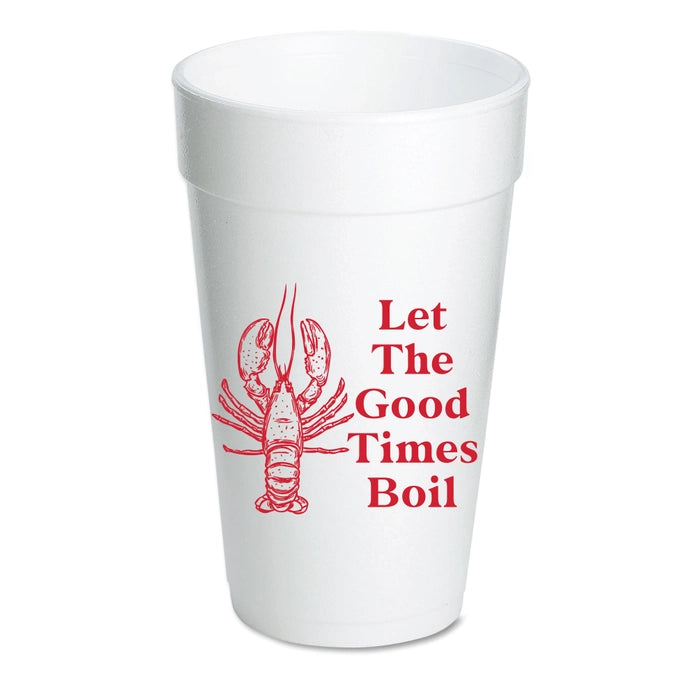 Let the Good Times Boil Crawfish Foam Cups