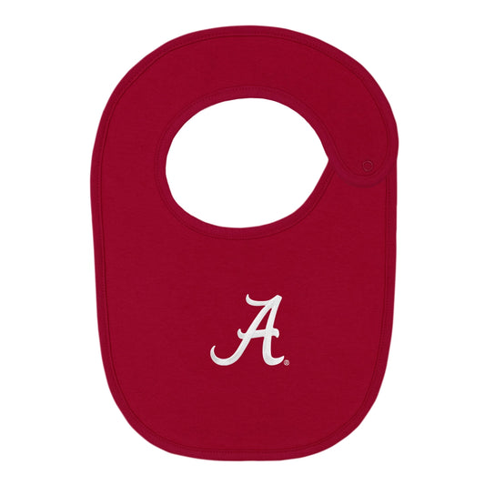 Alabama Crimson Tide Solid Newborn Bib