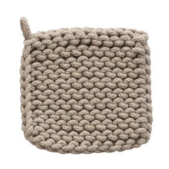 Square Cotton Knit Pot Holder