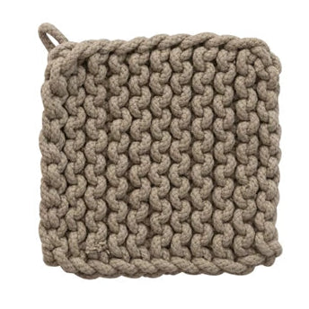 Square Cotton Knit Pot Holder