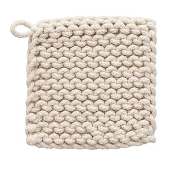 Square Cotton Knit Pot Holder
