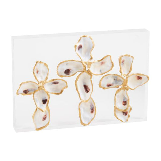 Cross Acrylic Oyster Plaque