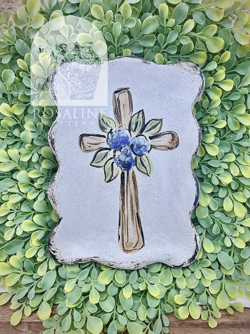 Rosaline Pottery Hydrangea Cross
