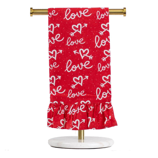 Cupid Love Ruffle Hand Towel