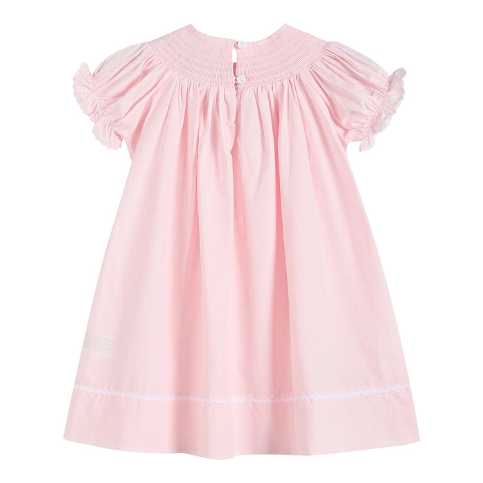 Light Pink Daisy Smocked Bishop Dress