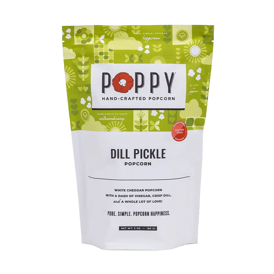 Poppy Dill Pickle Popcorn