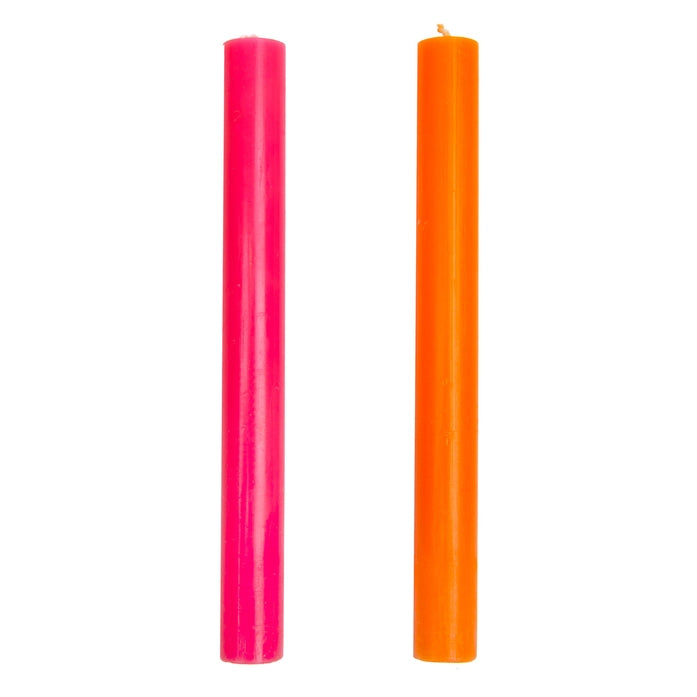 Inner Orange and Pink Dinner Candles