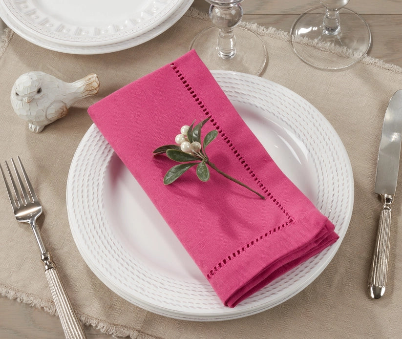 Dinner Napkin with Hemstitched Border