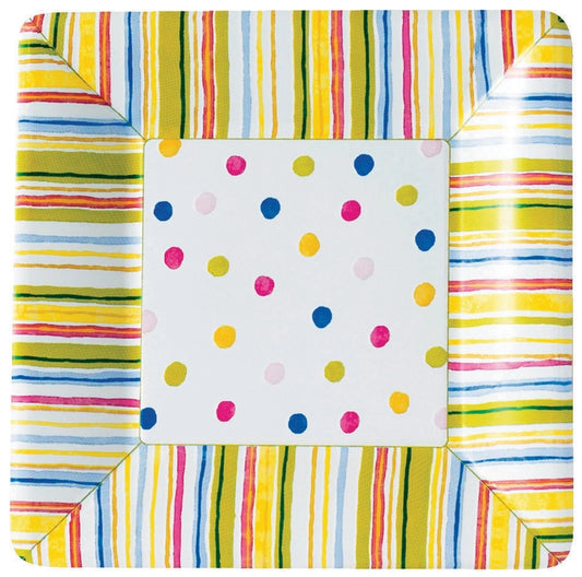 Smart Dots Square Paper Plates