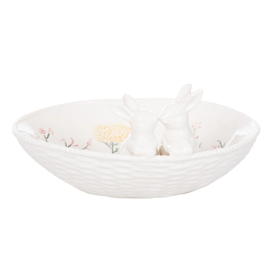 Botanical Bunny Stoneware Dish