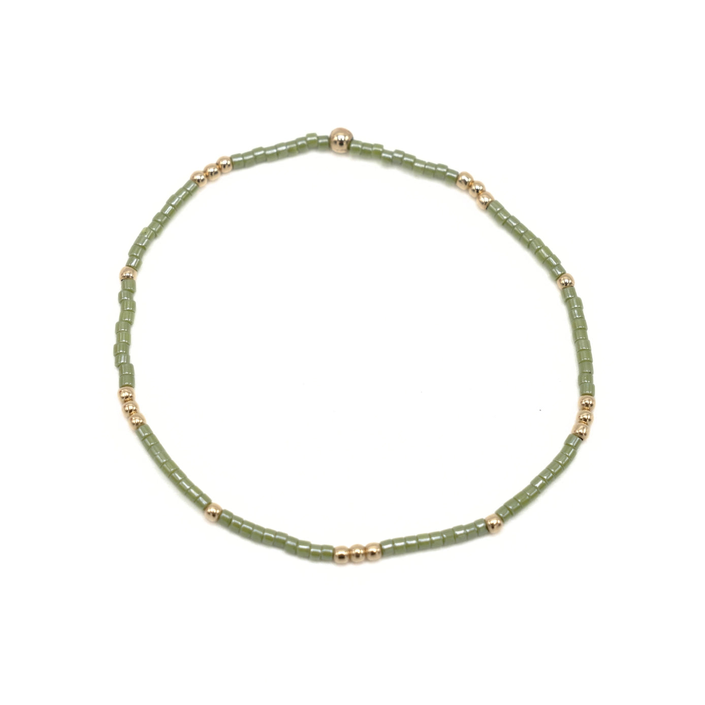 2mm Newport Evergreen + Gold Filled Waterproof Bracelet