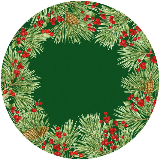 Evergreen And Berries Paper Placemats