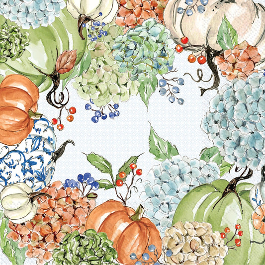 Fall Hydrangea Allover Lunch Napkins