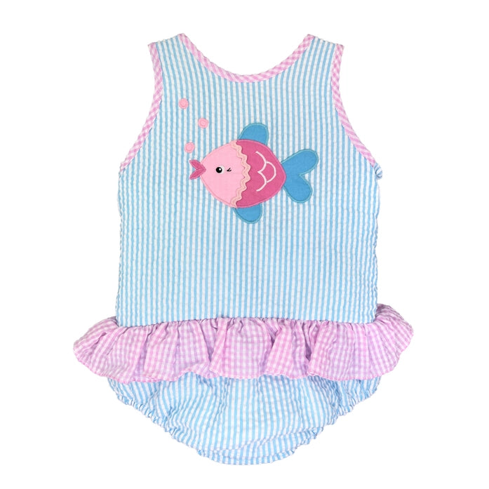 Fish Applique Swimsuit