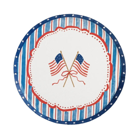 American Flag Dessert Plates