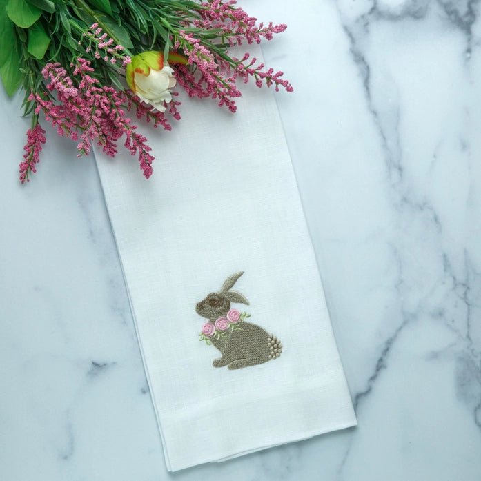 Floral Bunny Towel