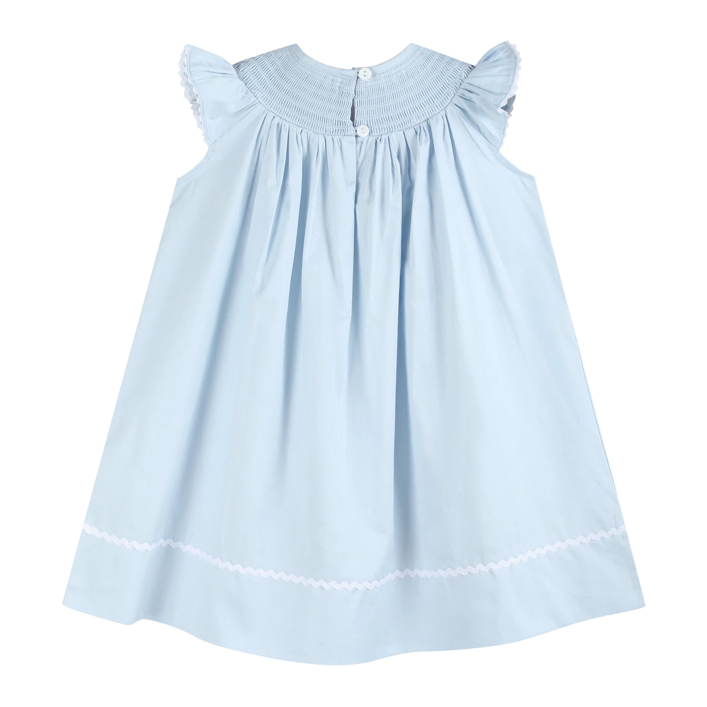 Floral Crosses Smocked Bishop Dress