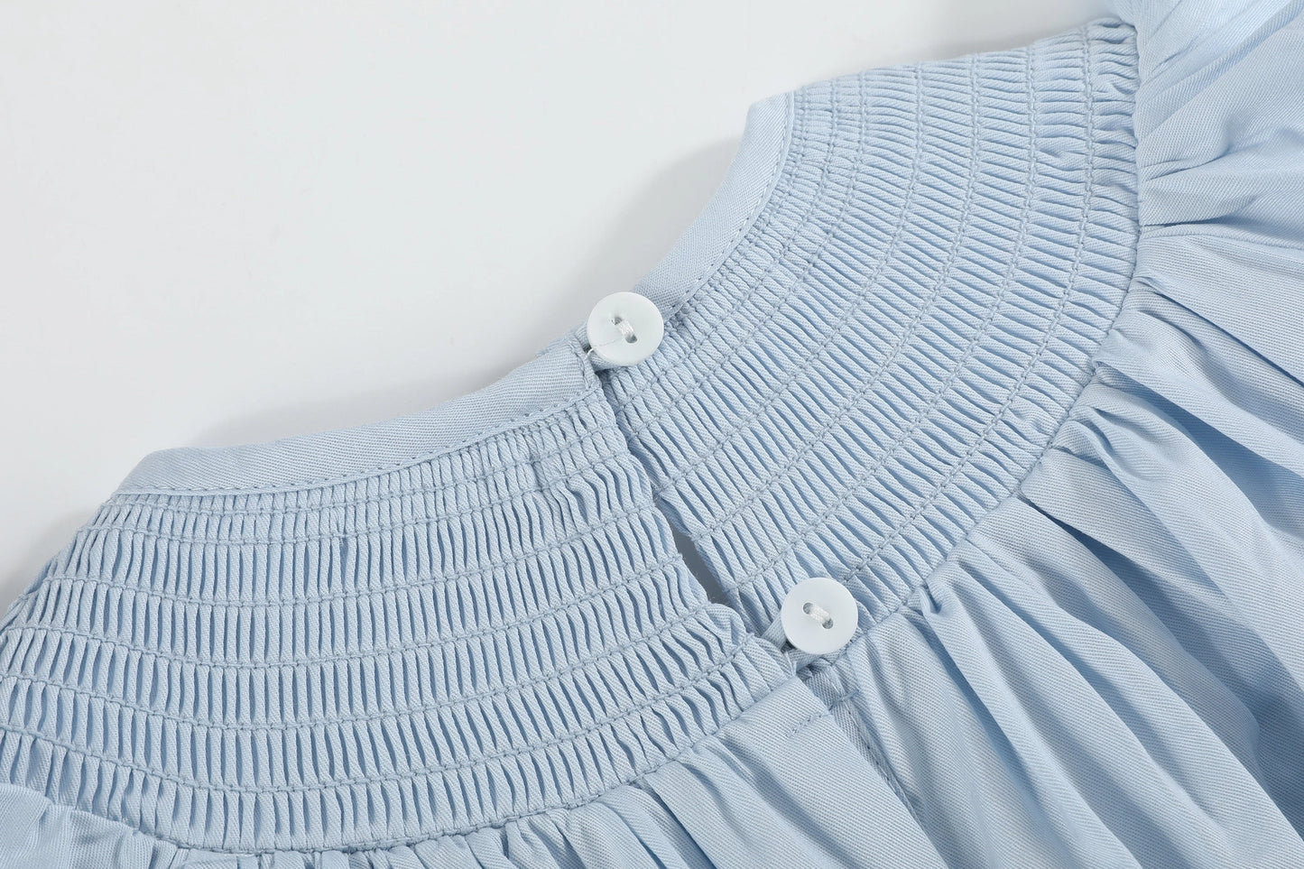 Floral Crosses Smocked Bishop Dress