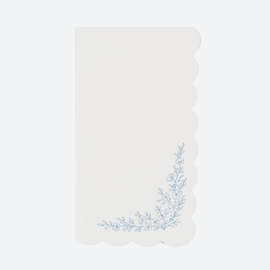 Floral Elegance Blue Guest Towels