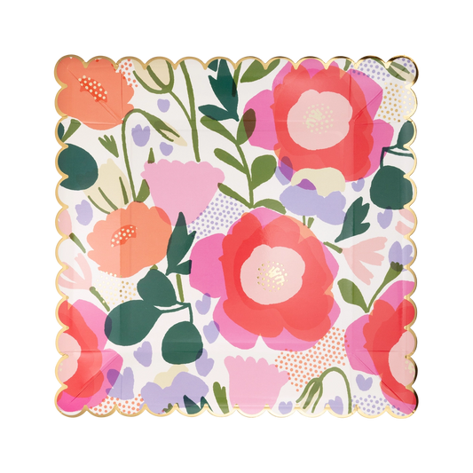Floral Paper Plate