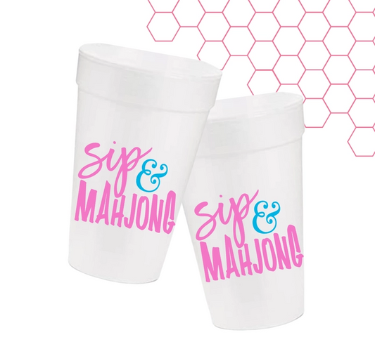 Sip Mahjong Foam Cups