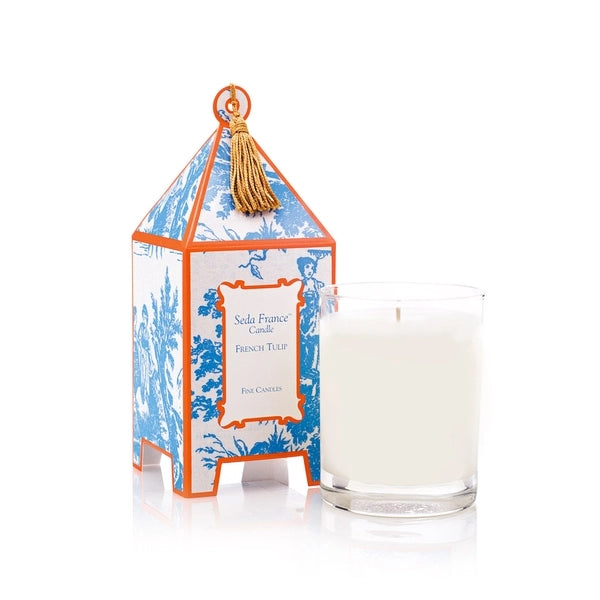 Classic Toile Pagoda Box Candle