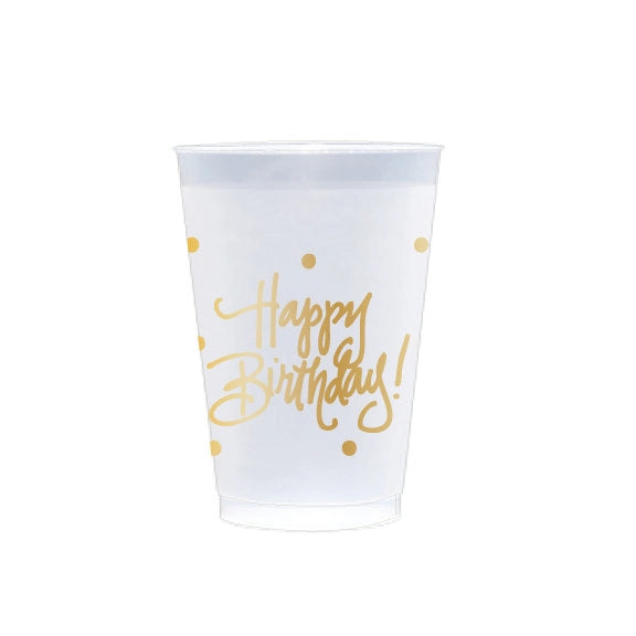 Happy Birthday Frosted Cups