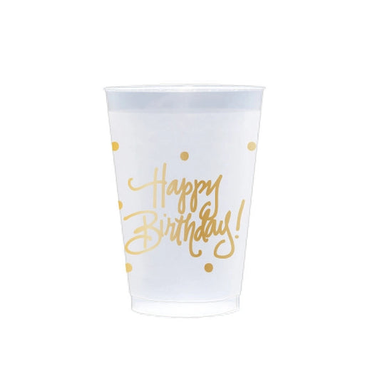 Happy Birthday Frosted Cups