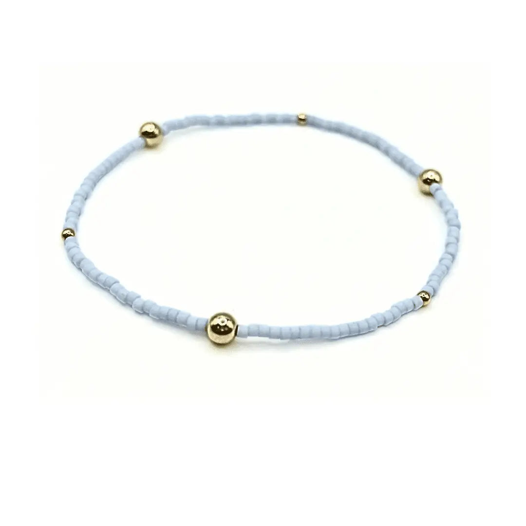 Game Day Gold-Filled & Seed Bead Waterproof Bracelet