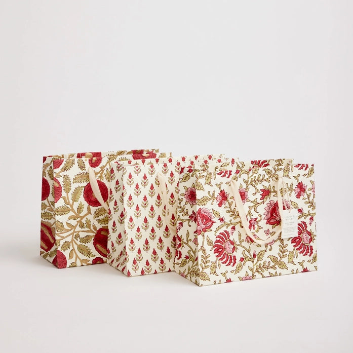 Festive Hand Block Printed Gift Bags