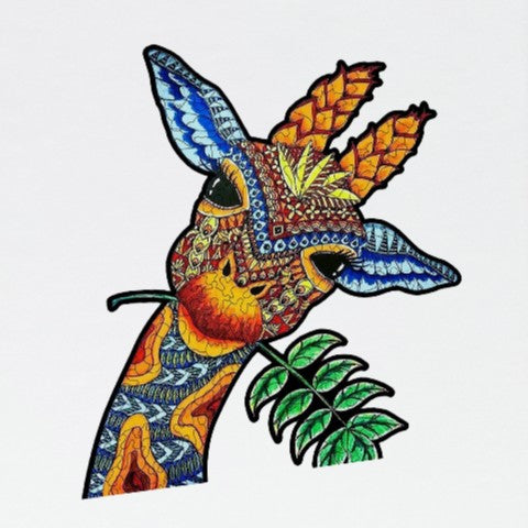 Curious Giraffe Wooden Jigsaw Puzzle