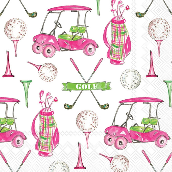 Girly Golf Paper Cocktail Napkins