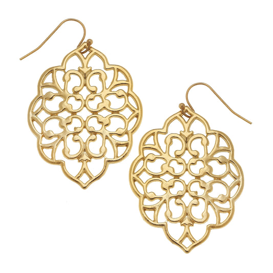Gold Filigree Cut Out Earrings
