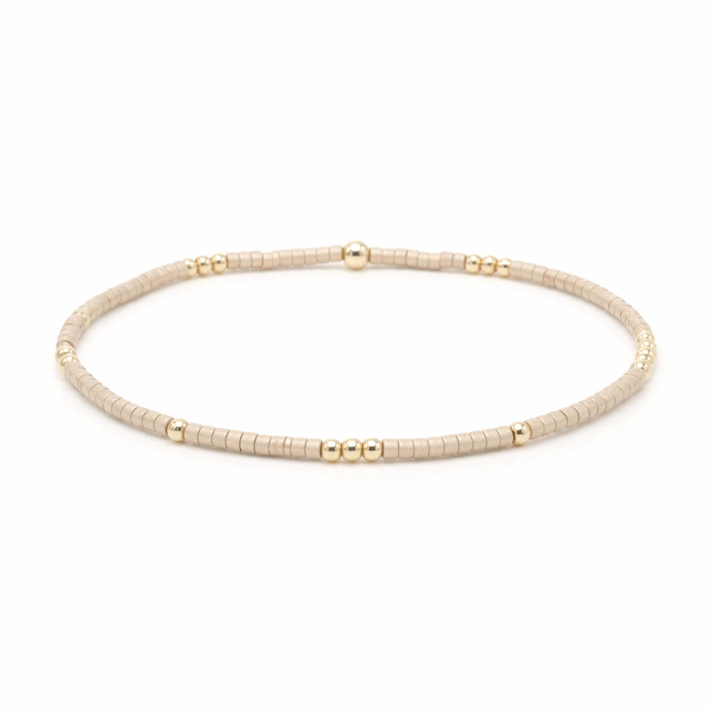 2mm Newport Golden + Gold Filled Waterproof Bracelet