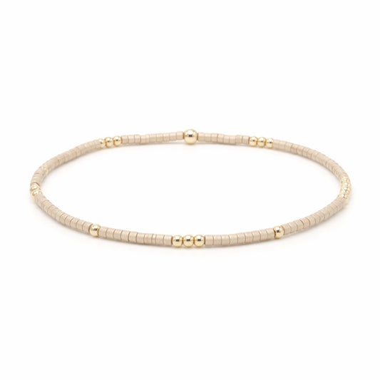 2mm Newport Golden + Gold Filled Waterproof Bracelet