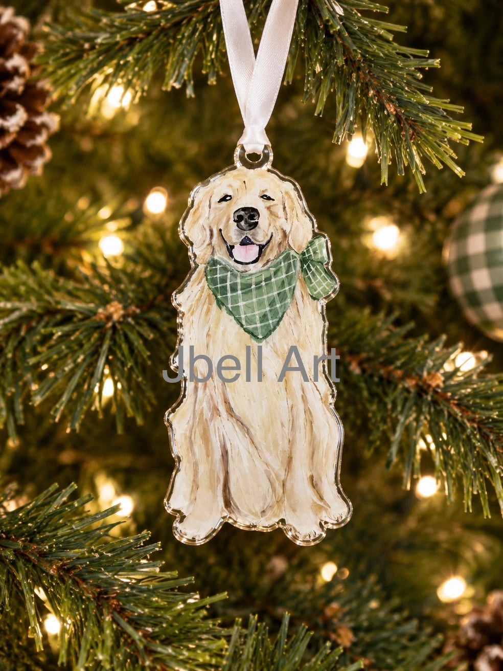Golden Retriever Acrylic Ornament