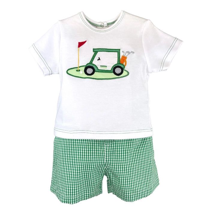 Shirt and Short Set with Golf Applique