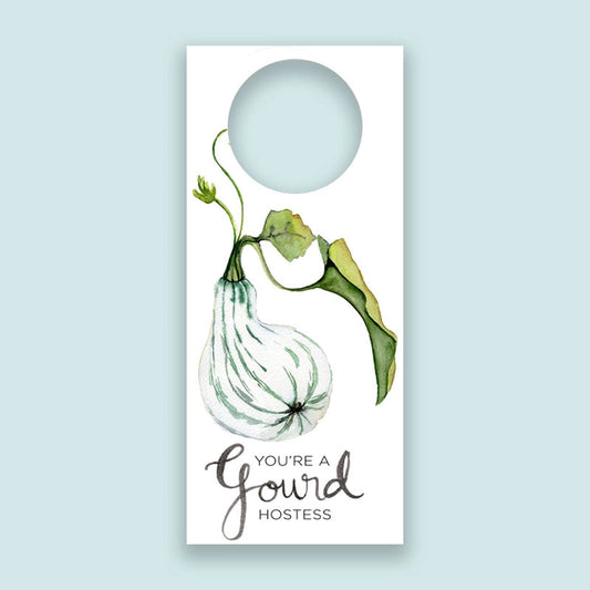 Gourd Hostess Wine Tag