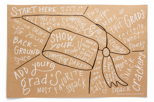 Graduation Cap Charcuterie Cheat Sheet