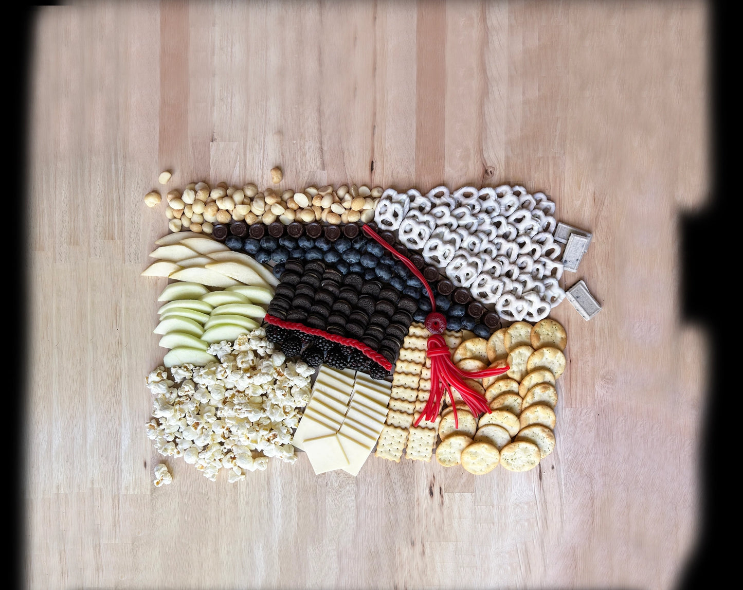 Graduation Cap Charcuterie Cheat Sheet
