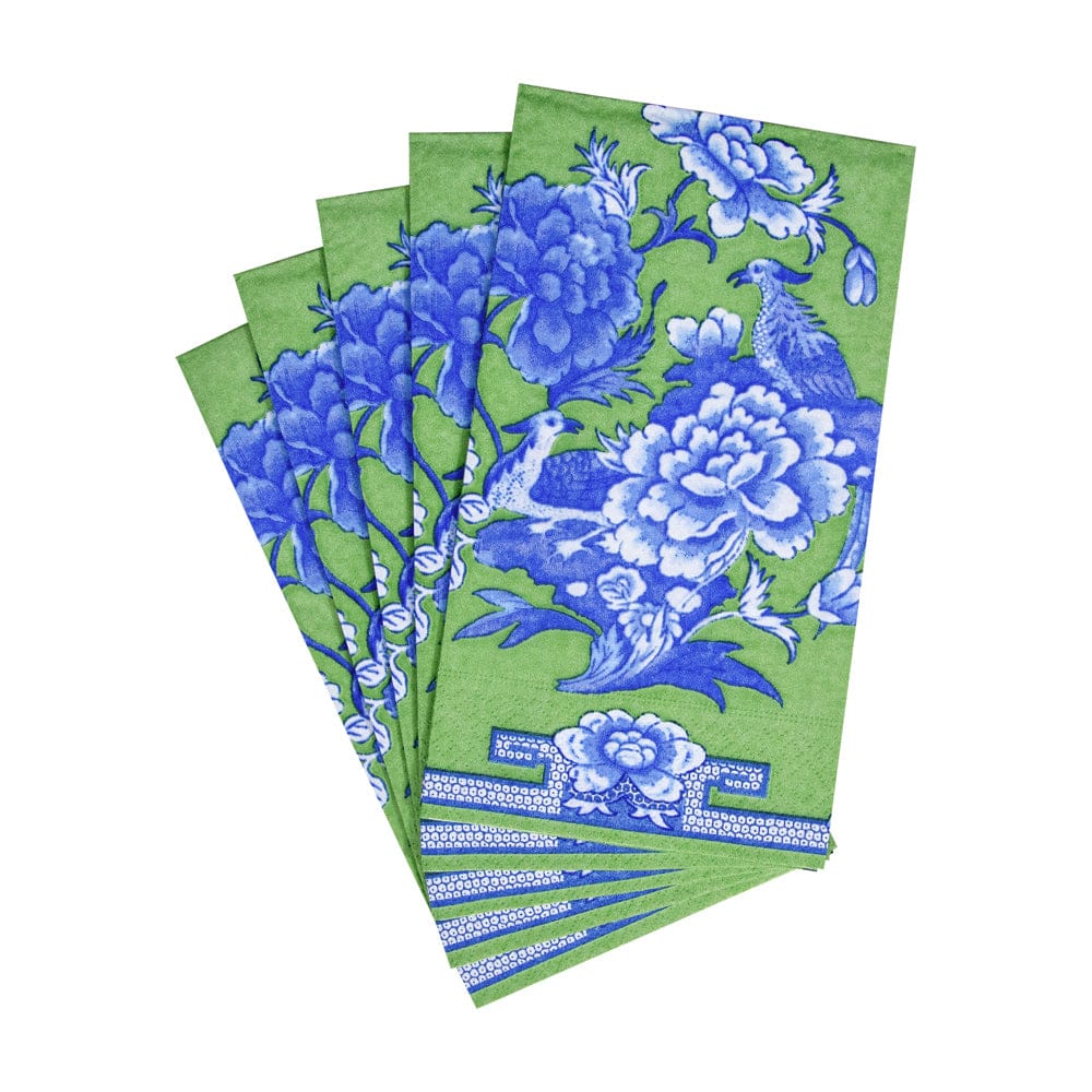 Green And Blue Plate Guest Towels