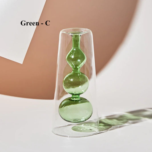 Nordic Hydroponic Colored Glass Vase