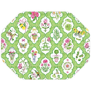 Green & Pink Spring Icons Diecut Placemats