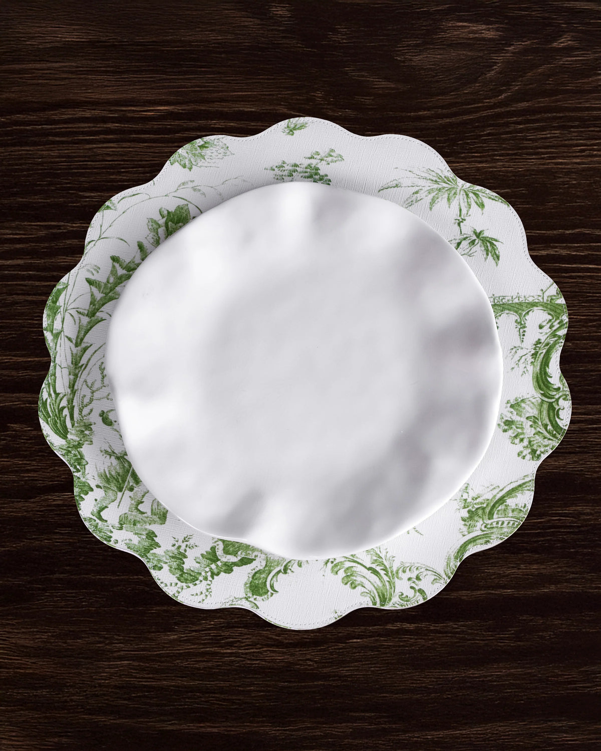 Vida Chinoiserie Reversible Round Placemats Set of 4