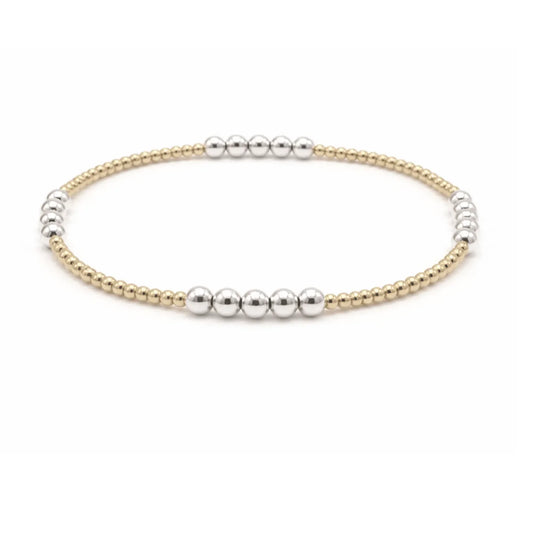 The Hamptons Mixed Metal 2x4 Beaded Bracelet