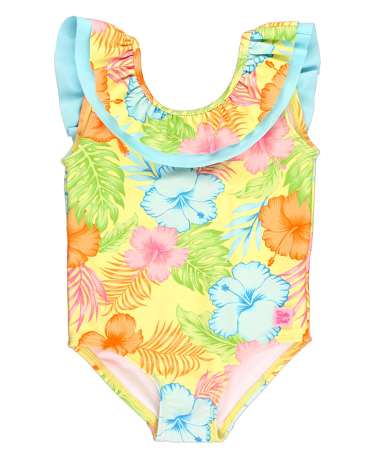 Happy Hula Scoopback Ruffle One Piece