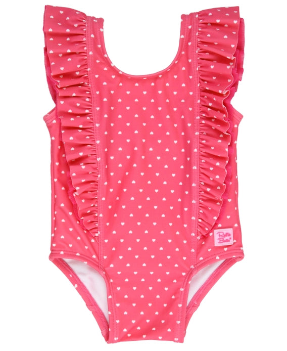 Hot Pink Heart Waterfall One Piece