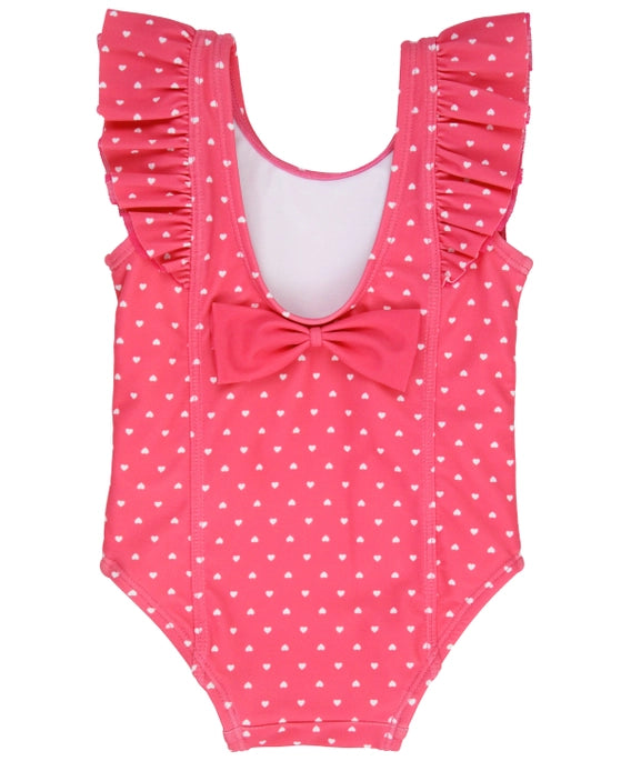 Hot Pink Heart Waterfall One Piece